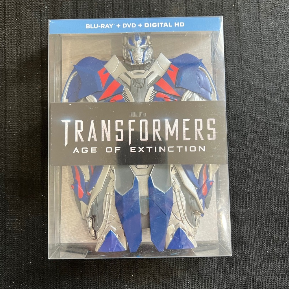 Transformers Age of Extinction Blu-ray DVD Optimus Prime Transforming Case New